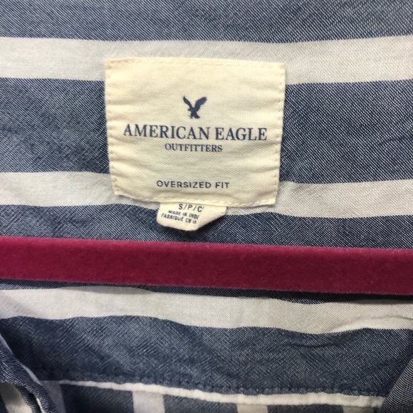 American Eagle size small striped button top - Picture 6 of 8